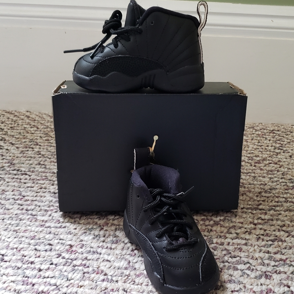Jordan 12 Retro Black Toddler 4C